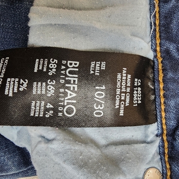 Buffalo David Bitton Mid Rise Supper Soft Dark Wash Skinny Jeans Size 10 - Picture 5 of 8